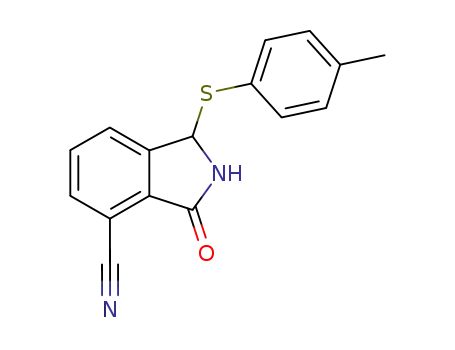 3-Oxo-1-p-tolylsulfanyl-2,3-dihydro-1H-isoindole-4-carbonitrile