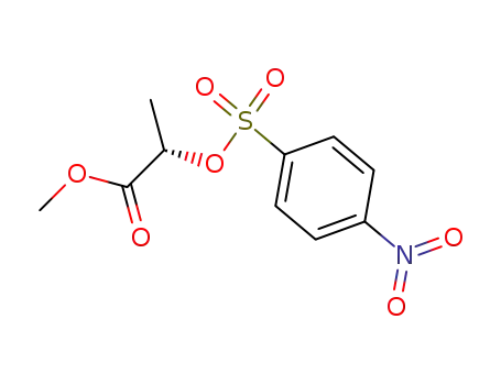 Molecular Structure of 82508-07-4 (Propanoic acid, 2-[[(4-nitrophenyl)sulfonyl]oxy]-, methyl ester, (S)-)