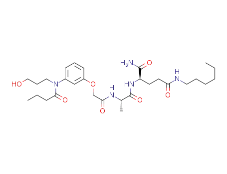 (R)-N1-hexyl-4-((S)-2-(2-(3-(N-(3-hydroxypropyl)butyramido)phenoxy)acetamido)propanamido)pentanediamide