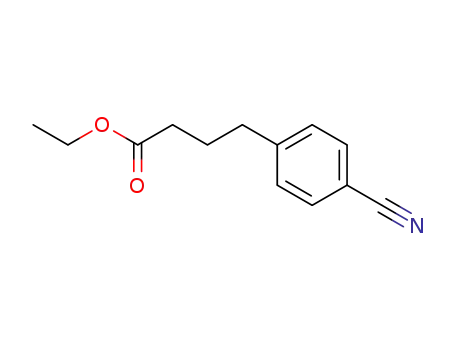 Molecular Structure of 131379-33-4 (Benzenebutanoic acid, 4-cyano-, ethyl ester)