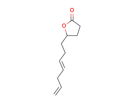 Molecular Structure of 81693-14-3 (2(3H)-Furanone, 5-(3,6-heptadienyl)dihydro-, (E)-)