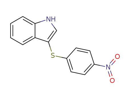 Molecular Structure of 72496-80-1 (1H-Indole, 3-[(4-nitrophenyl)thio]-)
