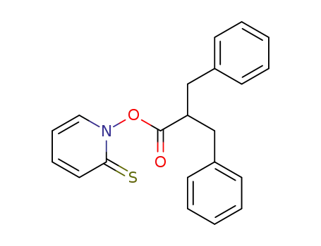 Molecular Structure of 91534-05-3 (2(1H)-Pyridinethione, 1-[1-oxo-3-phenyl-2-(phenylmethyl)propoxy]-)