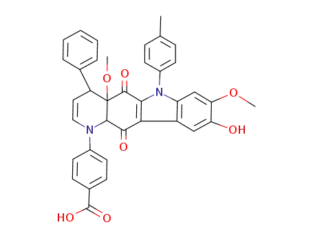 4-(9-Hydroxy-4a,8-dimethoxy-5,11-dioxo-4-phenyl-6-p-tolyl-4,4a,5,6,11,11a-hexahydro-pyrido[3,2-b]carbazol-1-yl)-benzoic acid