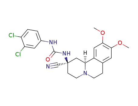 (+/-)-2R*,11bS*-N-(2-Cyano-9,10-dimethoxy-1,3,4,6,7,11b-hexahydrobenzoquinolizin-2-yl)-N'-(3",4"-dichlorophenyl)urea