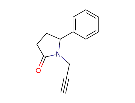 Molecular Structure of 137518-27-5 (2-Pyrrolidinone, 5-phenyl-1-(2-propynyl)-)