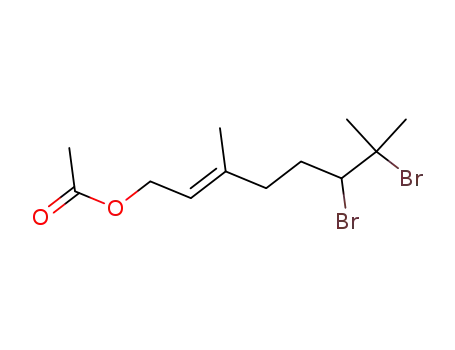 (E)-6,7-dibromo-3,7-dimethyloct-2-en-1-yl acetate