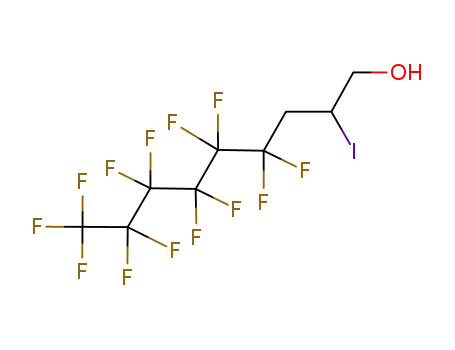Molecular Structure of 38550-44-6 (2-IODO-1H,1H,2H,3H,3H-PERFLUORONONAN-1-OL)