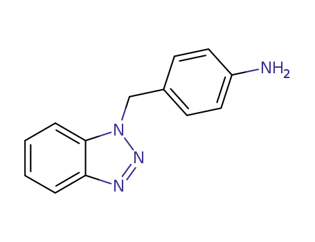 Molecular Structure of 129075-89-4 (4-(1H-1,2,3-BENZOTRIAZOL-1-YLMETHYL)PHENYLAMINE)