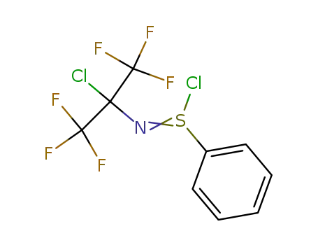 Molecular Structure of 85095-40-5 (Benzenesulfinimidoyl chloride,
N-[1-chloro-2,2,2-trifluoro-1-(trifluoromethyl)ethyl]-)