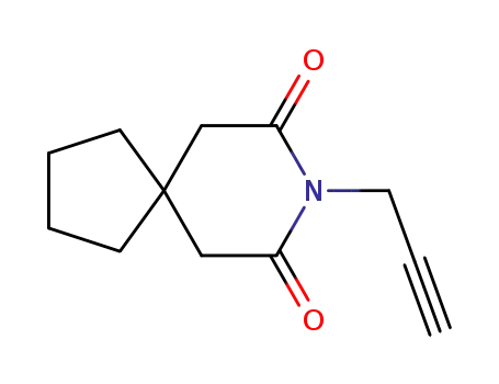 Molecular Structure of 25032-23-9 (8-Azaspiro[4.5]decane-7,9-dione, 8-(2-propynyl)-)