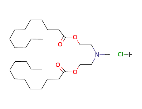 Molecular Structure of 79898-78-5 (Dodecanoic acid, (methylimino)di-2,1-ethanediyl ester, hydrochloride)