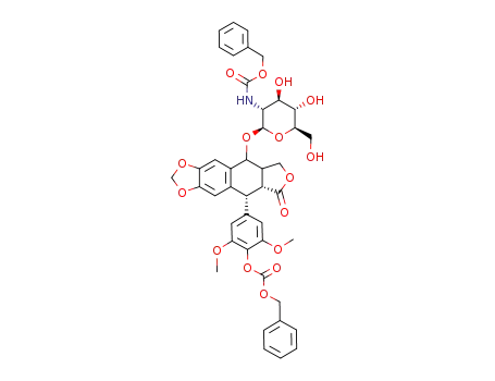 1-O-(2-benzyloxycarbonylamino-2-deoxy-β-D-glucopyranosyl)-4'-O-benzyloxycarbonyl-4'-O-demethyl-1-epipodophyllotoxin