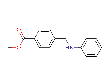 Molecular Structure of 39126-16-4 (Benzoic acid, 4-[(phenylamino)methyl]-, methyl ester)