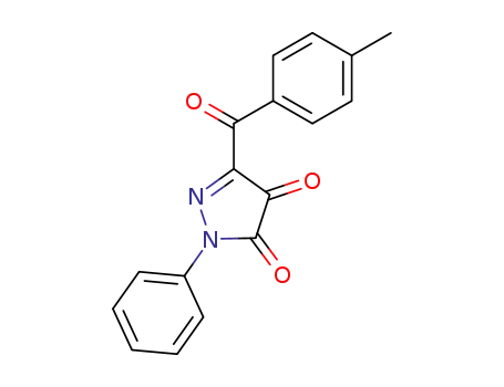 Molecular Structure of 147670-94-8 (1H-Pyrazole-4,5-dione, 3-(4-methylbenzoyl)-1-phenyl-)