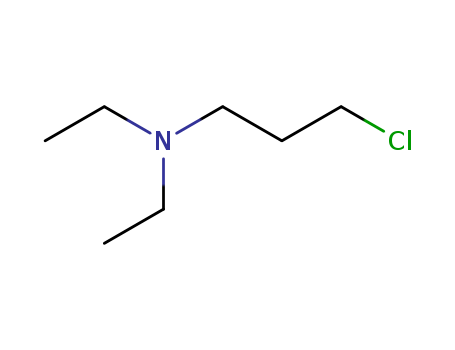 104-77-8,3-DIETHYLAMINOPROPYL CHLORIDE,Propylamine,3-chloro-N,N-diethyl- (6CI,7CI,8CI);(3-Chloropropyl)diethylamine;1-Chloro-3-diethylaminopropane;1-Diethylamino-3-chloropropane;3-(Diethylamino)propyl chloride;3-(N,N-Diethylamino)propyl chloride;3-Chloro-N,N-diethyl-N-propylamine;3-Chloro-N,N-diethylpropanamine;3-Chloro-N,N-diethylpropylamine;3-Diethylamino-1-chloropropane;Diethyl(3-chloropropyl)amine;Diethylaminopropyl chloride;N-(3-Chloropropyl)diethylamine;