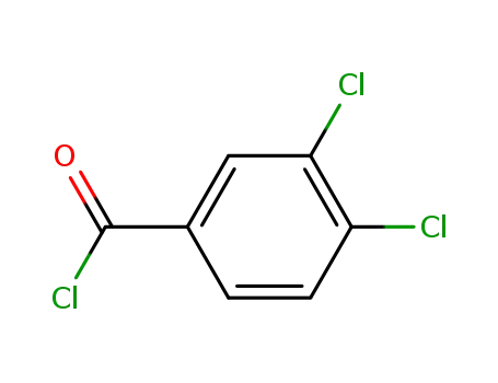 Molecular Structure of 3024-72-4 (3,4-Dichlorobenzoyl chloride)