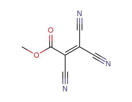 Molecular Structure of 101342-43-2 (2-Propenoic acid, 2,3,3-tricyano-, methyl ester)