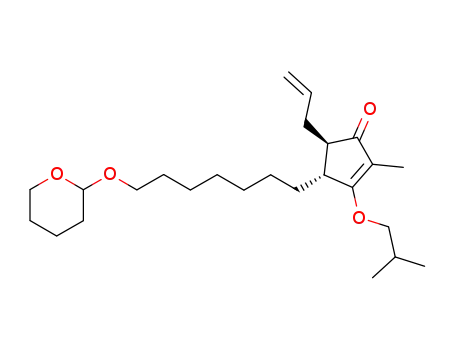 5-allyl-3-isobutoxy-2-methyl-4-<7-(α-tetrahydropyranyl)oxyheptyl>-2-cyclopenten-1-one