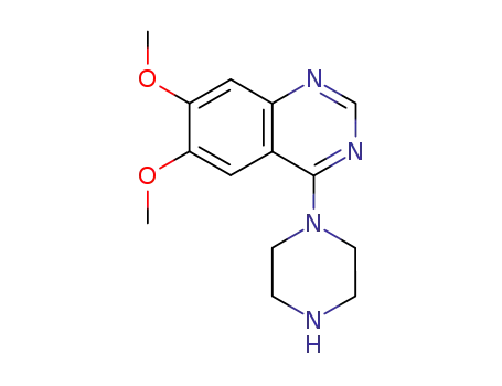 Molecular Structure of 21584-72-5 (6,7-DIMETHOXY-4-PIPERAZIN-1-YL-QUINAZOLINE)