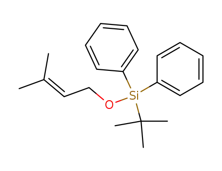 Molecular Structure of 188263-82-3 (Silane, (1,1-dimethylethyl)[(3-methyl-2-butenyl)oxy]diphenyl-)
