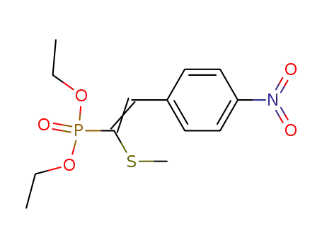 [(Z)-1-Methylsulfanyl-2-(4-nitro-phenyl)-vinyl]-phosphonic acid diethyl ester