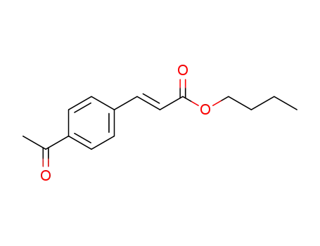 Molecular Structure of 173464-57-8 ((E)-3-(4-ACETYL-PHENYL)-ACRYLIC ACID BUTYL ESTER)