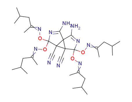 1,6-Diamino-3,4-bis-[1,3-dimethyl-but-(Z)-ylideneaminooxy]-3,4-bis-[1,3-dimethyl-but-(E)-ylideneaminooxy]-3H,4H-2,5-diaza-cyclopropadicyclopentene-3a,3b-dicarbonitrile
