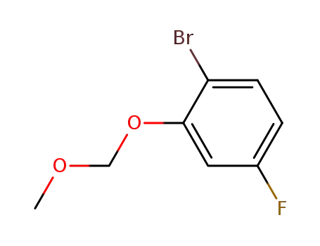 Molecular Structure of 162269-78-5 (1-Bromo-4-fluoro-2-(methoxymethoxy)benzene)