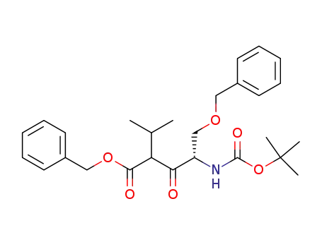(S)-5-Benzyloxy-4-tert-butoxycarbonylamino-2-isopropyl-3-oxo-pentanoic acid benzyl ester