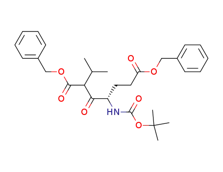 (S)-4-tert-Butoxycarbonylamino-2-isopropyl-3-oxo-heptanedioic acid dibenzyl ester