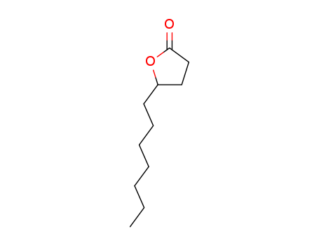 104-67-6,Undecan-4-olide,Undecanoicacid, 4-hydroxy-, g-lactone(6CI,7CI);4-Hydroxyundecanoic acid lactone;4-Undecanolide;5-Heptyldihydro-2(3H)-furanone;5-Heptyltetrahydro-2-furanone;NSC 406421;NSC46118;NSC 76413;Neutralizing agent 350120-1;Peach lactone;Peche Pure;Persicol;g-(n-Heptyl)-g-butyrolactone;g-Heptyl-g-butyrolactone;g-Heptylbutyrolactone;g-Undecalactone;g-Undecanolactone;g-Undecanolide;g-n-Heptylbutyrolactone;