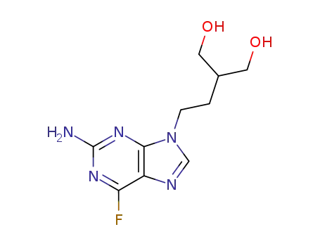 Molecular Structure of 222842-93-5 (1,3-Propanediol, 2-[2-(2-amino-6-fluoro-9H-purin-9-yl)ethyl]-)