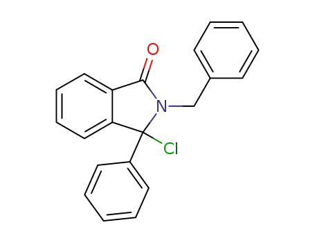 Molecular Structure of 237769-24-3 (1H-Isoindol-1-one, 3-chloro-2,3-dihydro-3-phenyl-2-(phenylmethyl)-)