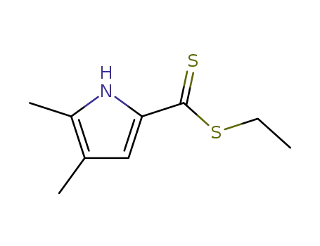 Molecular Structure of 306774-22-1 (1H-Pyrrole-2-carbodithioic acid, 4,5-dimethyl-, ethyl ester)