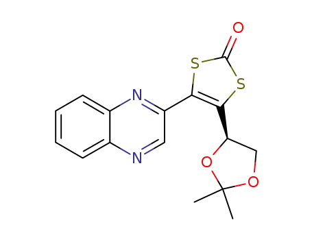 4-(2,2-dimethyl-1,3-dioxolan-4-yl)-5-(quinoxalin-2-yl)-1,3-dithiol-2-one