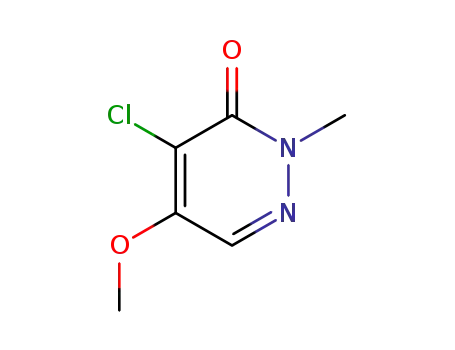 Molecular Structure of 14628-57-0 (4-CHLORO-5-METHOXY-2-METHYL-2,3-DIHYDROPYRIDAZIN-3-ONE)