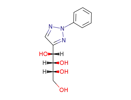 Molecular Structure of 6341-06-6 (1,2,3,4-Butanetetrol,1-(2-phenyl-2H-1,2,3-triazol-4-yl)-, (1R,2S,3R)-)