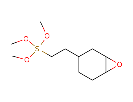 3388-04-3,Trimethoxy[2-(7-oxabicyclo[4.1.0]hept-3-yl)ethyl]silane,(3,4-Epoxycyclohexyl)ethyltrimethoxysilane;Silane,trimethoxy[2-(7-oxabicyclo[4.1.0]hept-3-yl)ethyl]- (7CI,8CI,9CI);7-Oxabicyclo[4.1.0]heptane,3-[2-(trimethoxysilyl)ethyl]-;3-[2-(Trimethoxysilyl)ethyl]-7-oxabicyclo[4.1.0]heptane;4-[2-(Trimethoxysilyl)ethyl]-7-oxabicyclo[4.1.0]heptane;Epoxycyclohexylethyltrimethoxysilane;NUC Silicone A 186;[b-(3,4-Epoxycyclohexyl)ethyl]trimethoxysilane;
