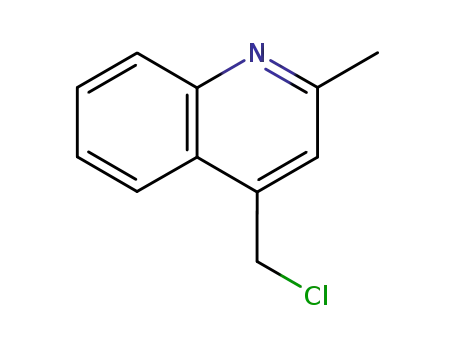 Molecular Structure of 288399-19-9 (Quinoline, 4-(chloromethyl)-2-methyl- (9CI))