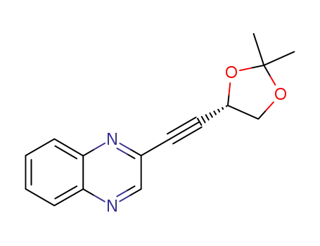 1-(2,2-dimethyl-1,3-dioxolan-4-yl)-2-(quinoxalin-2-yl)ethyne