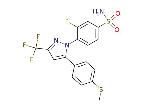 3-fluoro-4-[5-(4-methylsulfanyl-phenyl)-3-trifluoromethyl-pyrazol-1-yl]-benzenesulfonamide
