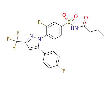 N1-butyryl-4-[5-(4-fluorophenyl)-3-trifluoromethyl-1H-1-pyrazolyl]-3-fluoro-1-benzenesulfonamide