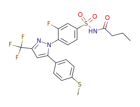 N1-butyryl-3-fluoro-4-[5-(4-methylsulfanylphenyl)-3-trifluoromethyl-1H-1-pyrazolyl]-1-benzenesulfonamide