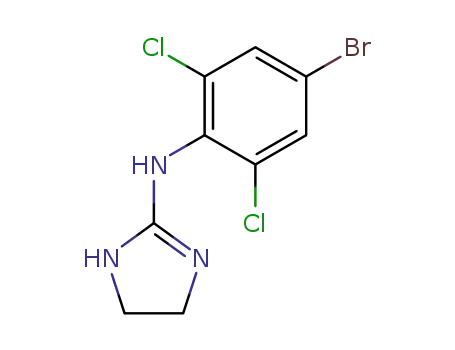 Molecular Structure of 40065-09-6 (2-(4-Bromo-2,6-dichloroanilino)-2-imidazoline)