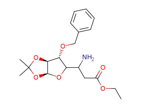 3-Amino-3-((3aS,6R,6aS)-6-benzyloxy-2,2-dimethyl-tetrahydro-furo[2,3-d][1,3]dioxol-5-yl)-propionic acid ethyl ester