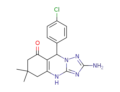 2-amino-9-(4-chloro-phenyl)-6,6-dimethyl-5,6,7,9-tetrahydro-4H-[1,2,4]triazolo[5,1-b]quinazolin-8-one