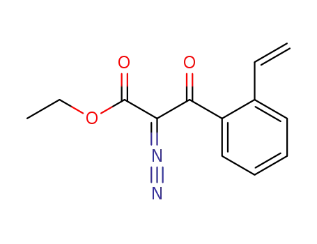 Molecular Structure of 579479-51-9 (Benzenepropanoic acid, a-diazo-2-ethenyl-b-oxo-, ethyl ester)