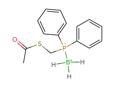 Molecular Structure of 446822-71-5 (Acetylthiomethyl-diphenylphosphine  borane  complex)