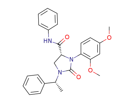 (R)-3-(2,4-Dimethoxy-phenyl)-2-oxo-1-((R)-1-phenyl-ethyl)-imidazolidine-4-carboxylic acid phenylamide